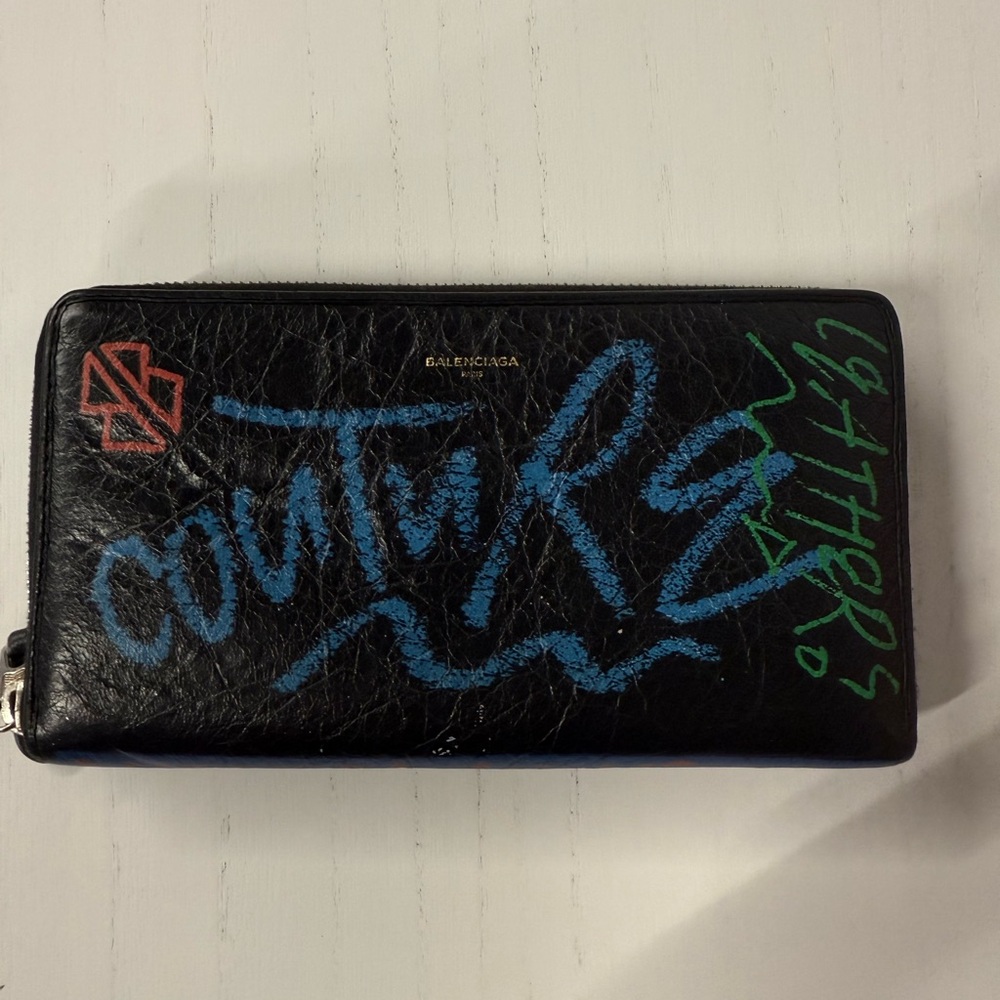Balenciaga Black Zipper Wallet